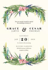 Floral pine - Wedding Invitation